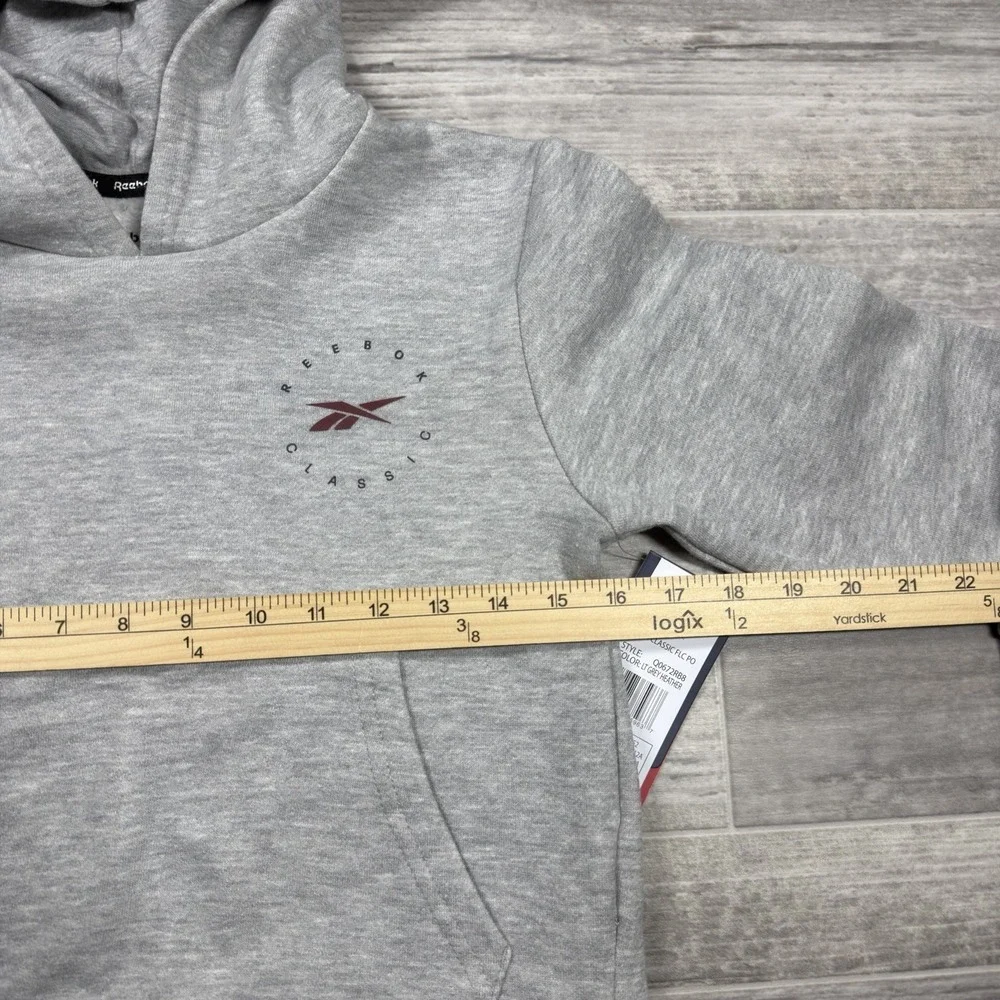 Reebok Kids Size Medium (10-12) Circle Classsic Fleece Heather Gray Sweater New*
